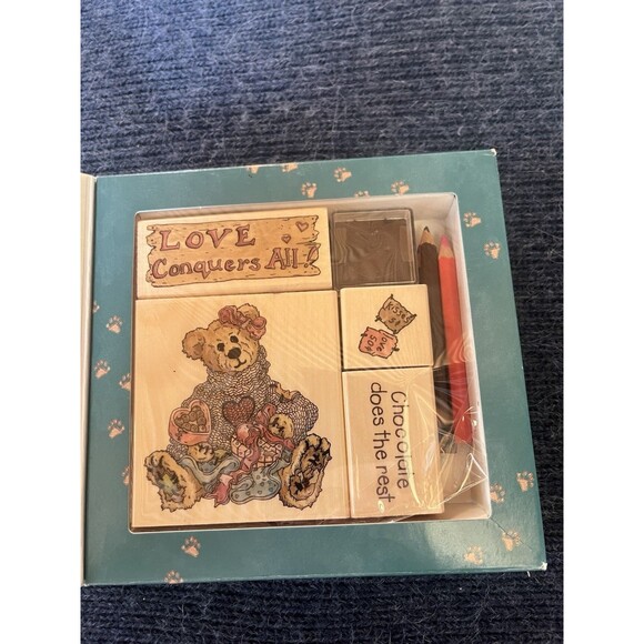 Boyds Bears & Friends "Baileys Heart Desire Love" 1st Edition Rubber Stamp Kit - Picture 2 of 5
